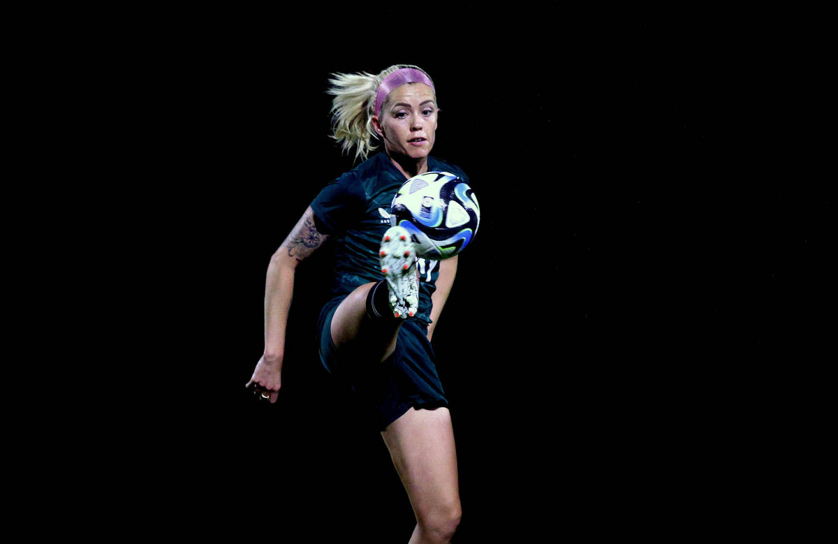 Republic of Ireland midfielder Denise O'Sullivan pictured training in Australia days before the start of the 2023 FIFA Women's World Cup